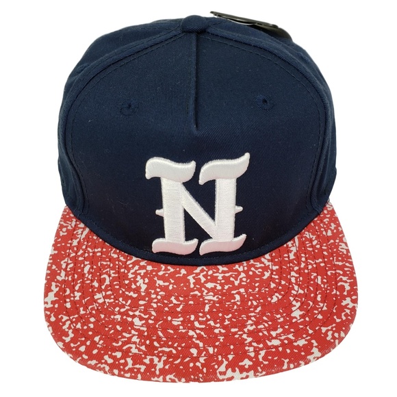 Neff Other - NEFF the Company Snapback Hat Surfer Skateboard Cap N Logo Navy Red Adjustable